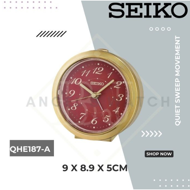JAM WEKER ALARM SEIKO BEEP ALARM QHE187 ORIGINAL LUMIBRITE/ SEIKO CLOCK ALARM QHE187 BEKER