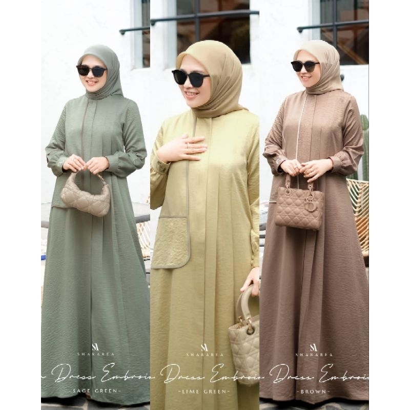 Yula Dress Embroidery (Dress Saja) by shArarea SALE