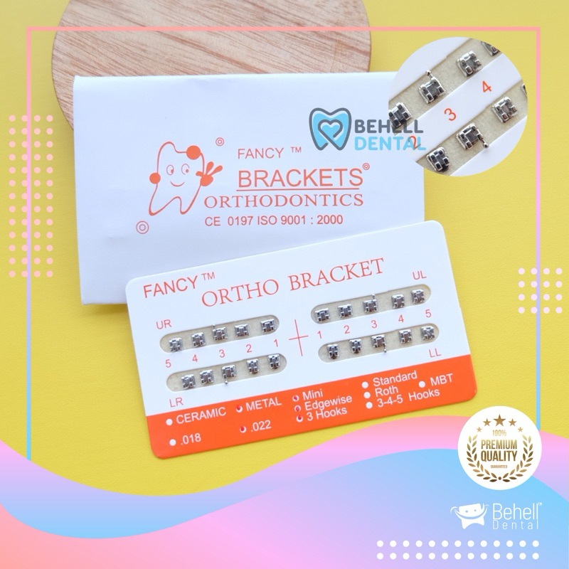 BRACKET BEHEL METAL FANCY OREN 0.22 HOOK 3 MINI • Kawat Gigi Metalic Amplop Orens Orange - Braces Pe