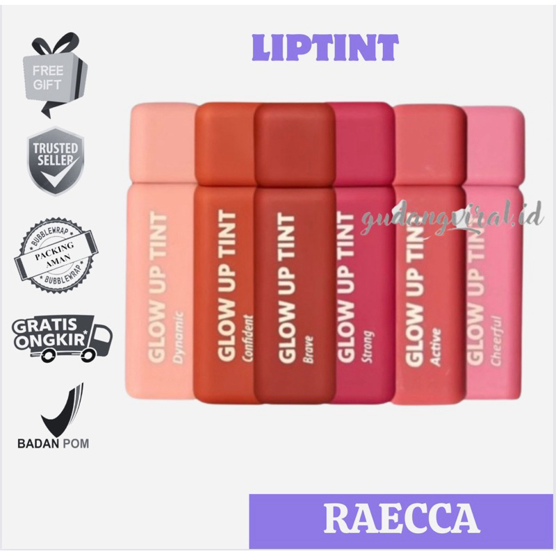 ❤️GV❤️ RAECCA GLOW UP TINT LIP TINT STRONG BRAVE CHERFUL RAECCA LIP TINT VIRAL