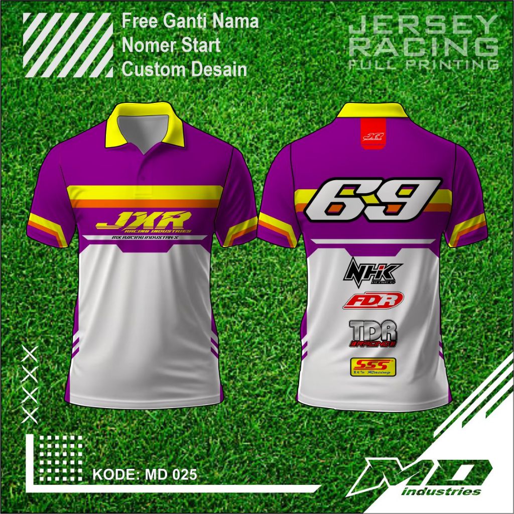 Jersey Balap Desain Keren - Baju Balap Racing Printing - Minimalis
