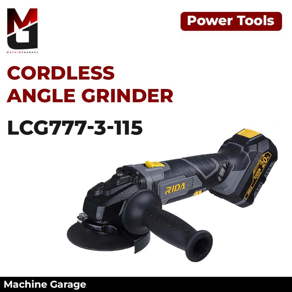 Cordless Angle Grinder Mesin Gerinda Baterai Tangan RIDA