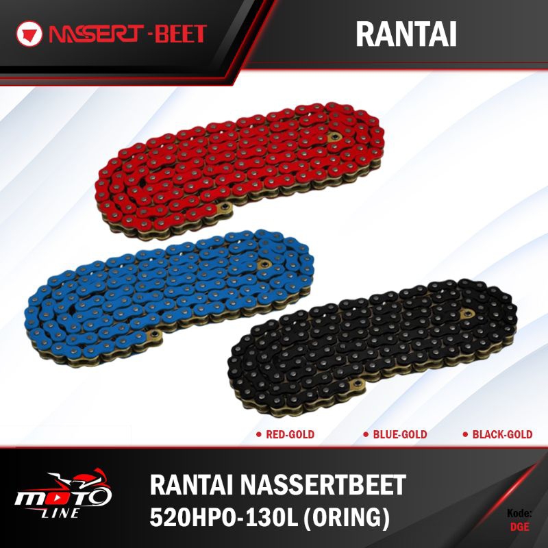 Rantai Nassert Beet Roller Chain O-Ring 520 - 130L