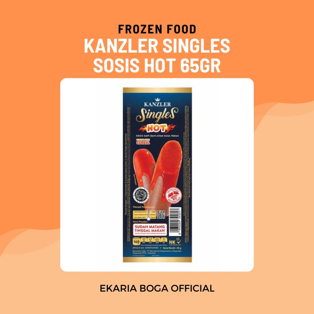 

FROZEN FOOD |SOSIS FROZEN | SIAP MAKAN |KANZLER SINGLES SOSIS HOT 65GR