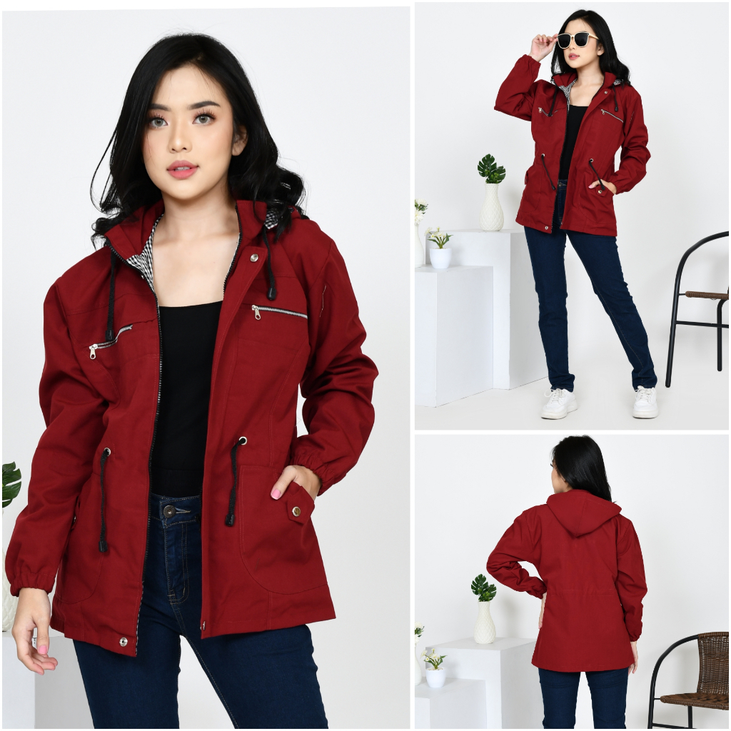 Jaket Parka Wanita Jumbo Bolak Balik Premium Muslimah Korean Style
