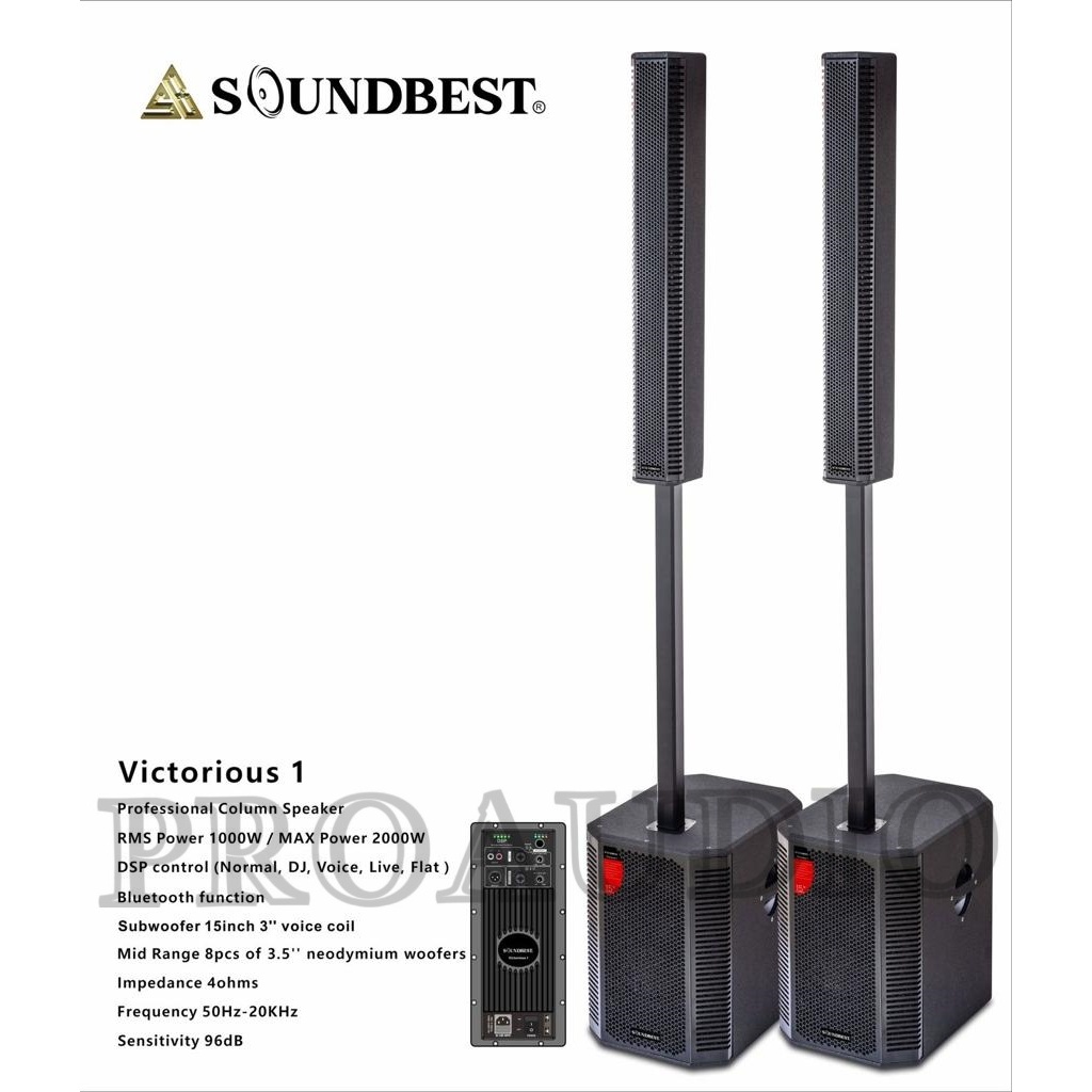 Professional Column Speaker Aktif Sub 15 Inch SOUNDBEST Victorious 1