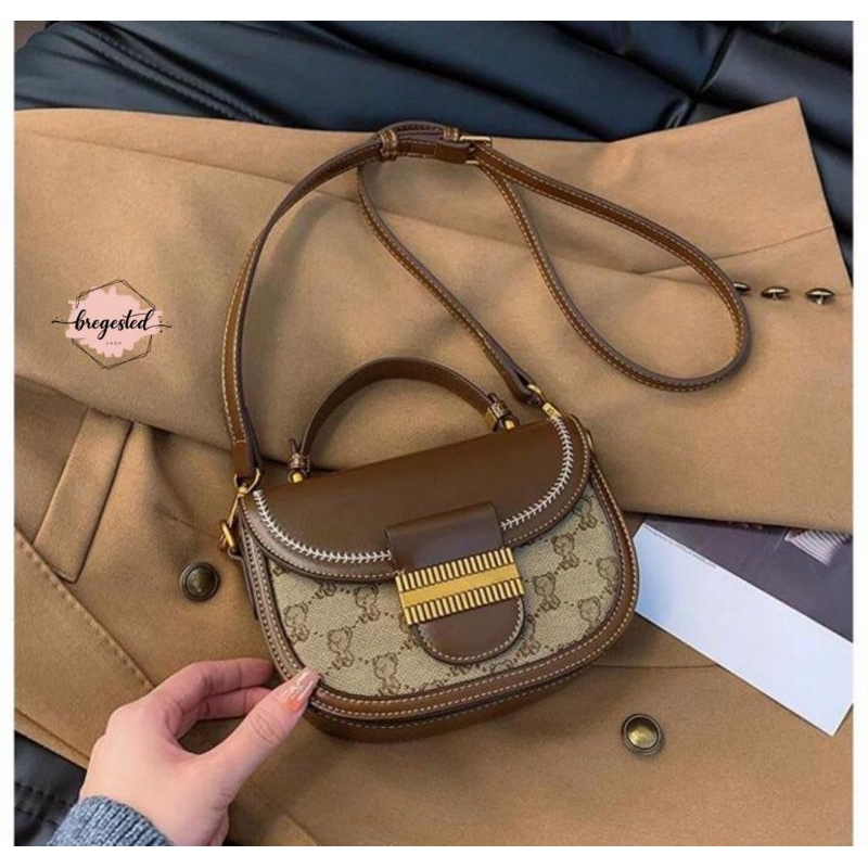 tas wanita fashion vintage handle