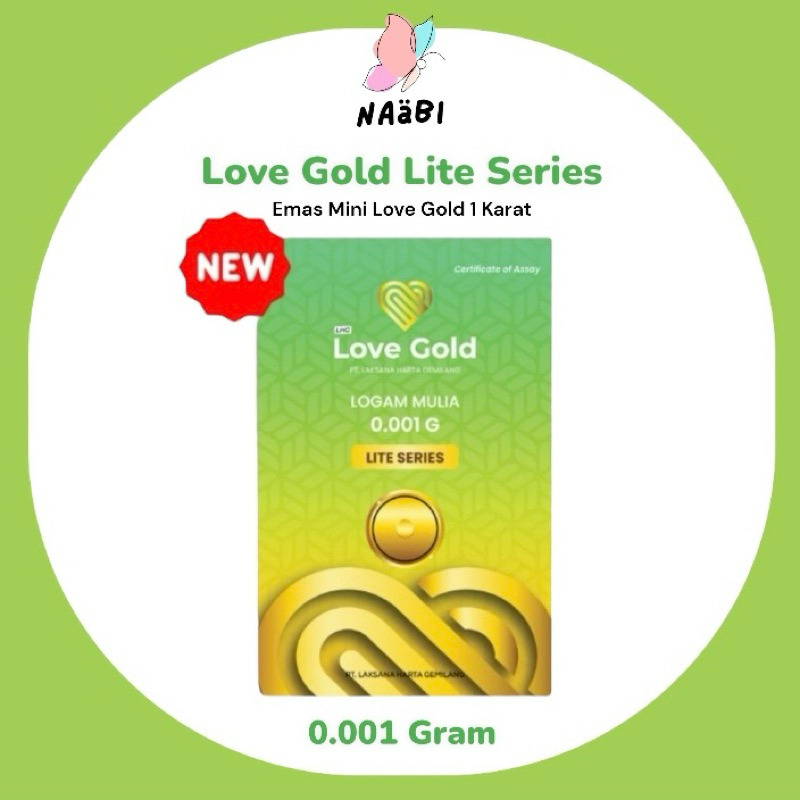 LoveGold LITE SERIES Love Gold Logam Mulia Emas Mini Perhiasan Souvenir Gift