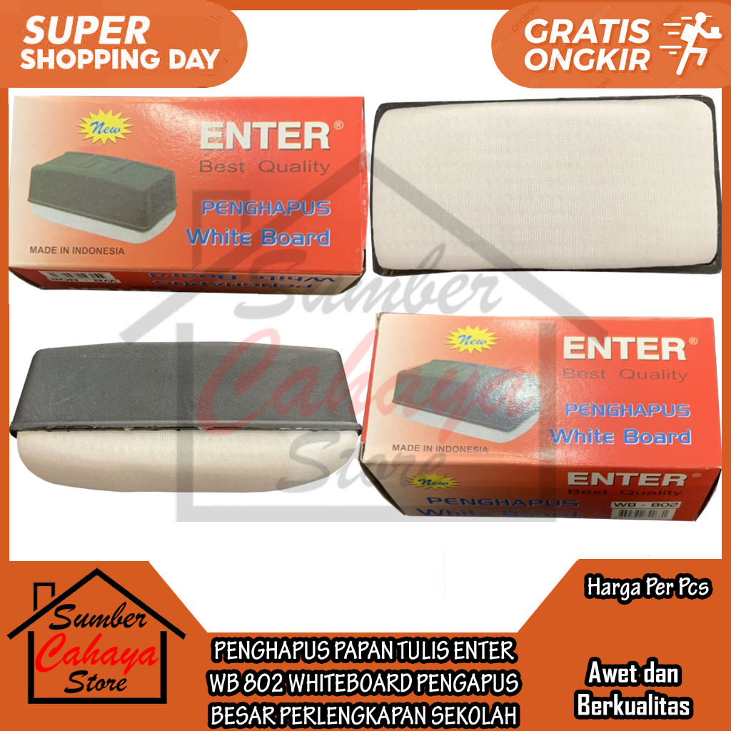 

Enter Penghapus Papan Tulis Wb 802 Whiteboard Pengapus Kecil Sepidol Pegangan Plastik Pelastik Penghilang Bekas Tulisan Salah Bekas Goresan tipe X Tipeex Perlengkapan Sekolah Kantor Eraser DSS Alat Hapus Spidol