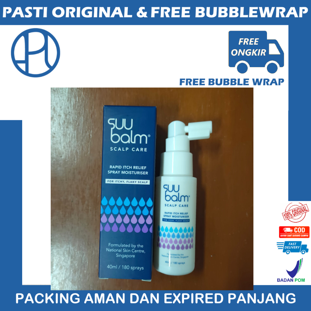 Suu Balm Scalp Spray for Dry Itchy and Flaky Botol 40ml ketombe eksim