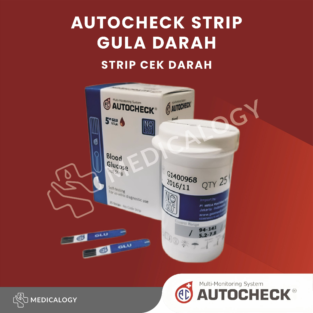 AutoCheck Strip Alat Cek Gula Darah (25 Strip)