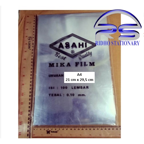 

InJO Mika Jilid Asahi A4 & F4 Folio 0,10mm / Mika Bening Transparant Plastik Jilid 1 Pack isi 100