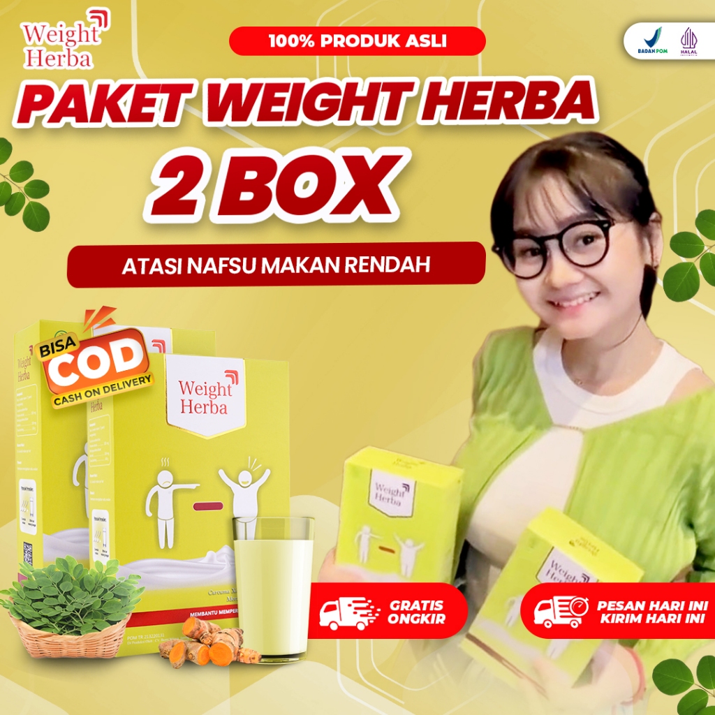 

Paket 2 Box Weight Herba Susu Penggemuk Penambah Berat Badan Tanpa Gula Perlancar Saluran Pencernaan & Menambah Nafsu Makan 100% Original BPOM Halal MUI