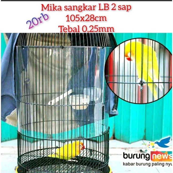 Mika sangkar lovebird 2 sap terapi lovebird jeruji nakal kenari nemplok kacer jari