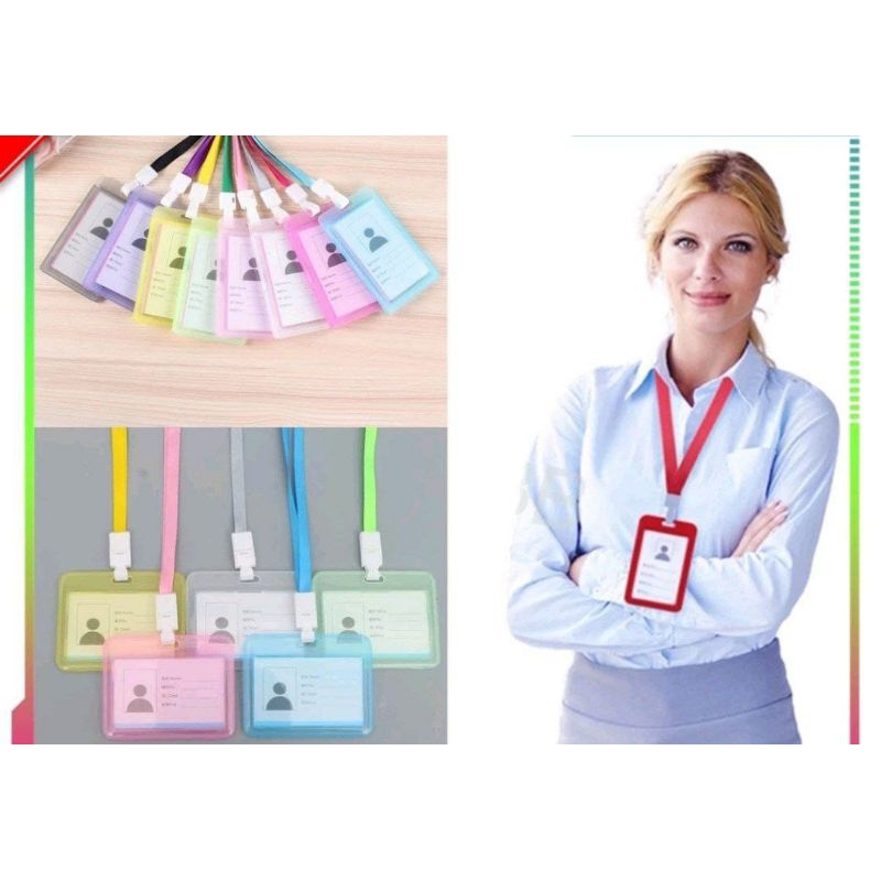 

Name Tag ID Card Holder 2 Sisi Panitia Gantungan Kartu Nama ID Card Tali Ready Pekanbaru
