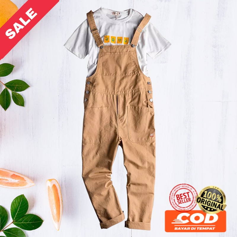 OVERALL RETRO PRIA WANITA AMERICAN DRILL