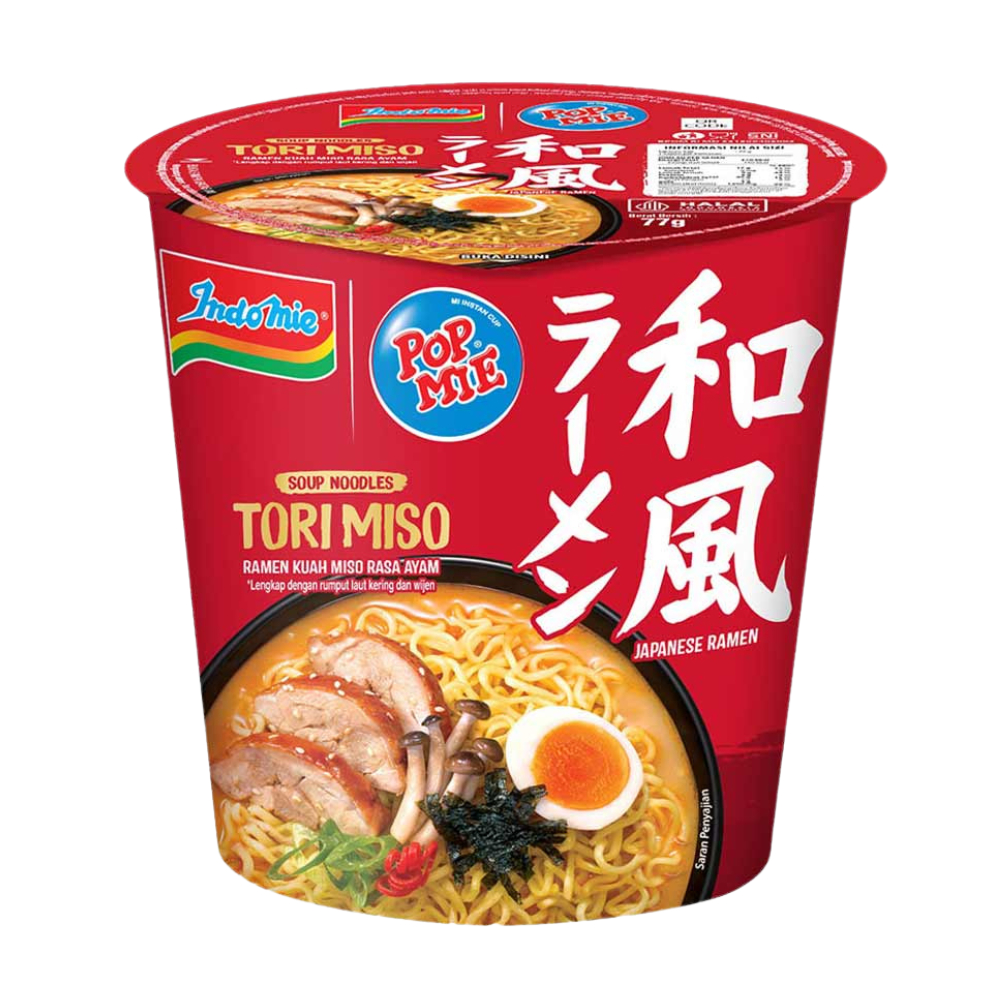 

Pop Mie Mi Instan Cup Tori Miso Ramen 77g