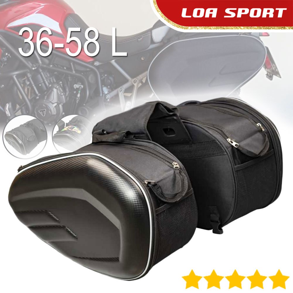 Tas Motor Touring Samping Belakang 2 Bagian Kanan Kiri Anti Air 58L