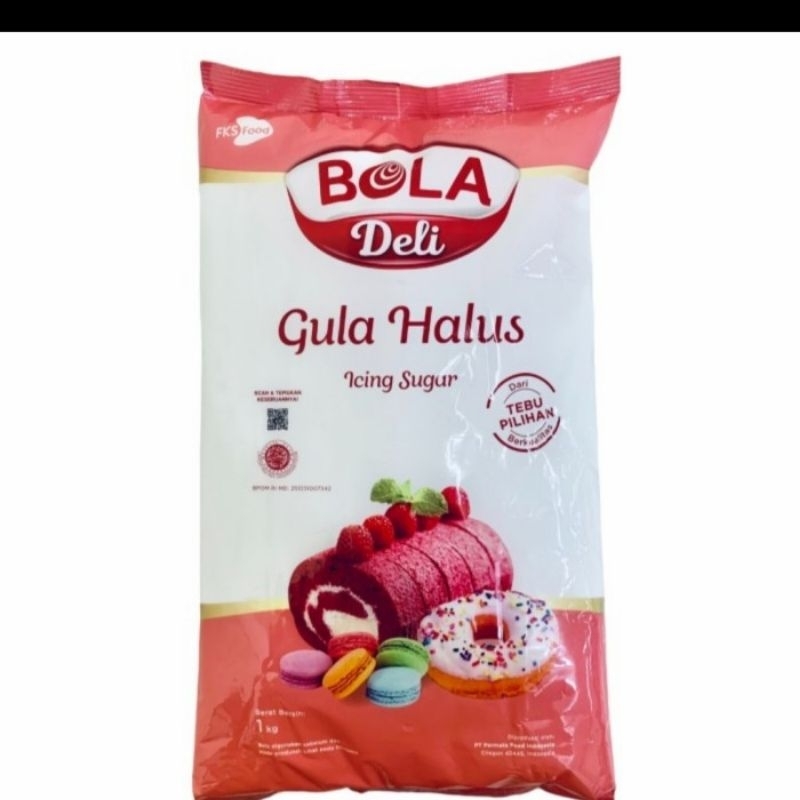 

Gula Halus pink bola Deli 1 kg