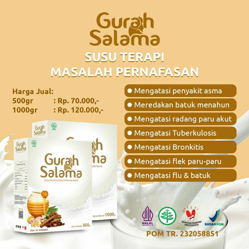 

SUSU KAMBING GURAH SALAMA PLUS 5 HERBAL PILIHAN 500GR