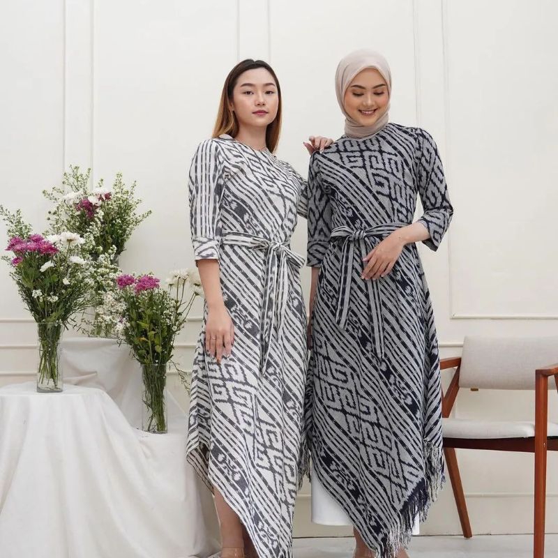 BAJU KAIN TENUN  Dress wanita / baju wanita / baju kain tenun asli / keren