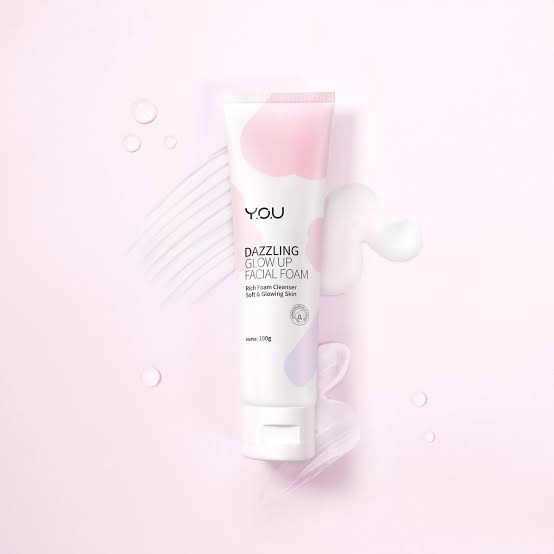 Y.O.U Dazzling Glow Up Facial Foam / Sabun Pembersih Wajah 100gr by YOU