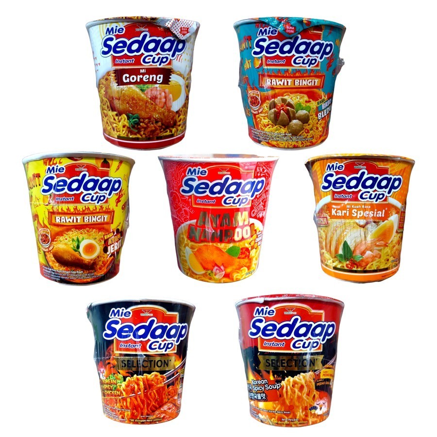 

SEDAAP SEDAP MIE CUP ALL VARIAN 75 GR / 77 GR / 81 GR
