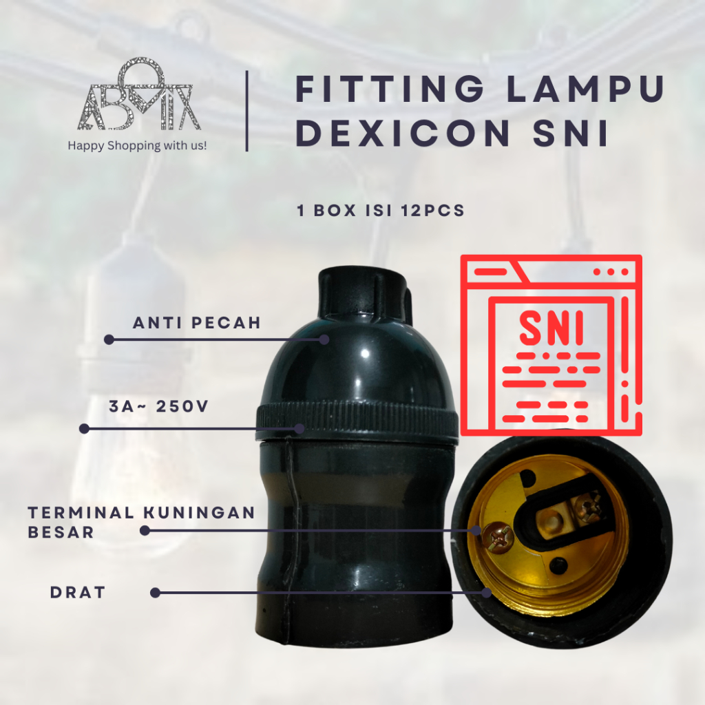 Fiting lampu gantung outdoor / fiting gantung taman / lampu cafe SNI