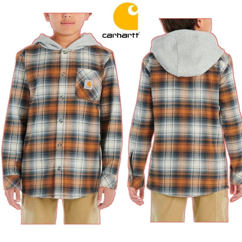 Kemeja Flanel Hoodie Carhartt Junior Anak Laki Laki Kemeja Flanel Anak Laki Laki Carhartt Original