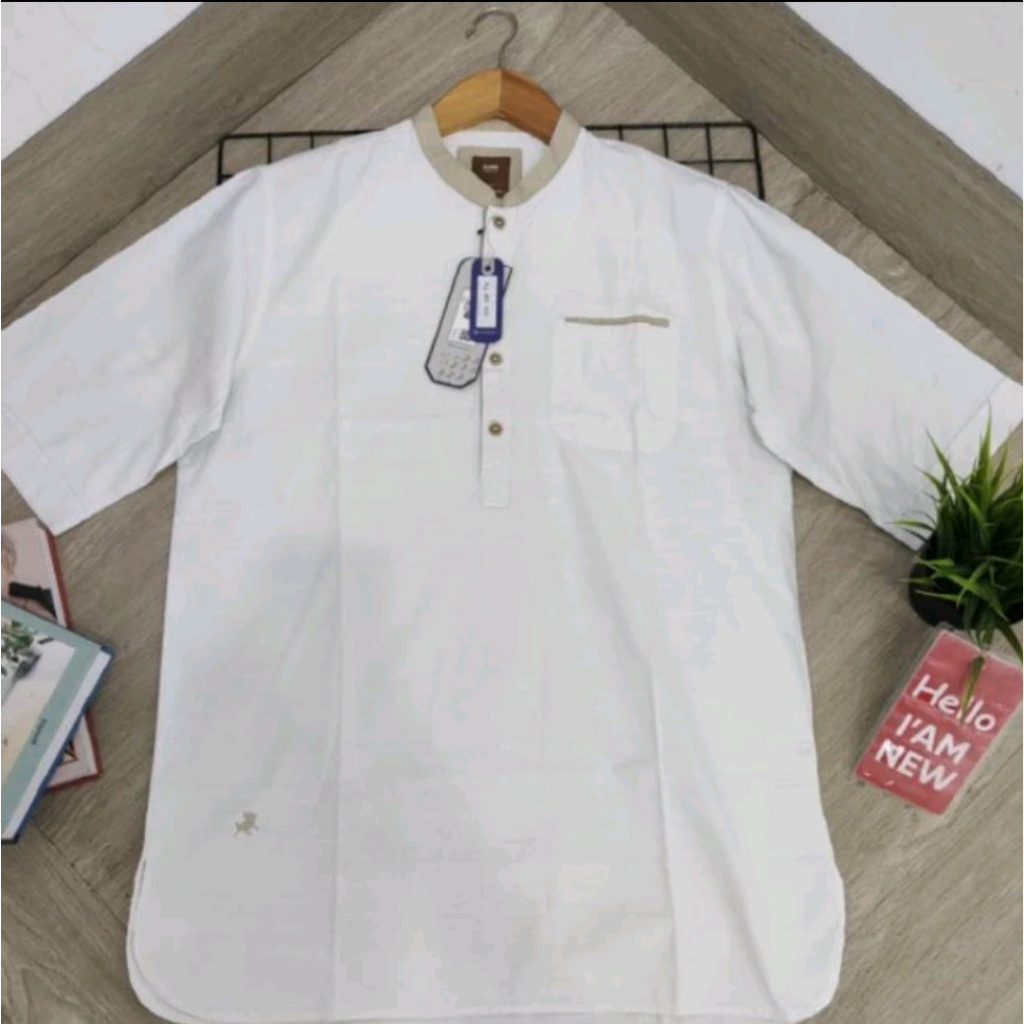 BAJU KOKO PUTIH LENGAN PENDEK LOIS ORIGINAL KLS340BW