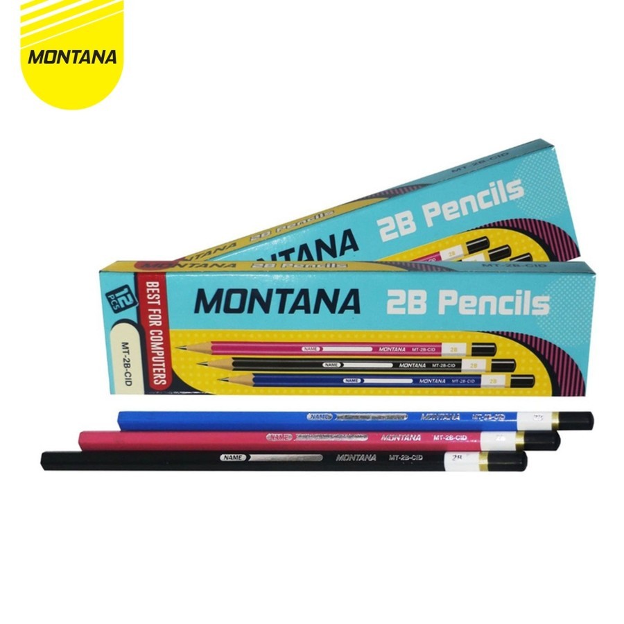 

[LUSIN/12 PCS] PENSIL 2B MONTANA TRICOLOR MT-2B CID