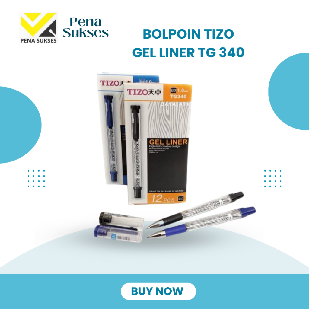 

BOLPOINT TIZO | BOLPOIN GEL | GEL LINER TG 340 | ALAT TULIS | BOLPOIN LUCU