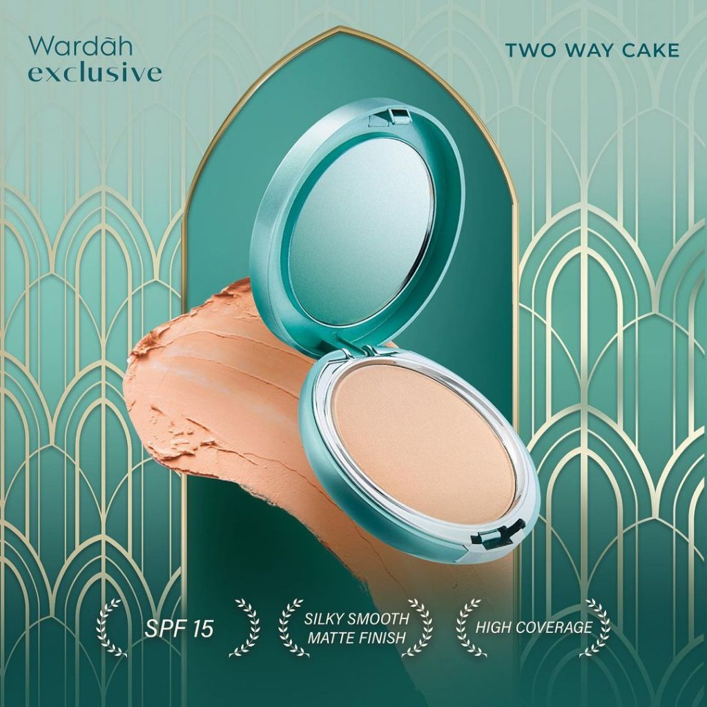 WARDAH Exclusive Two Way cake - bedak padat wardah - ORI☑️ BPOM☑️