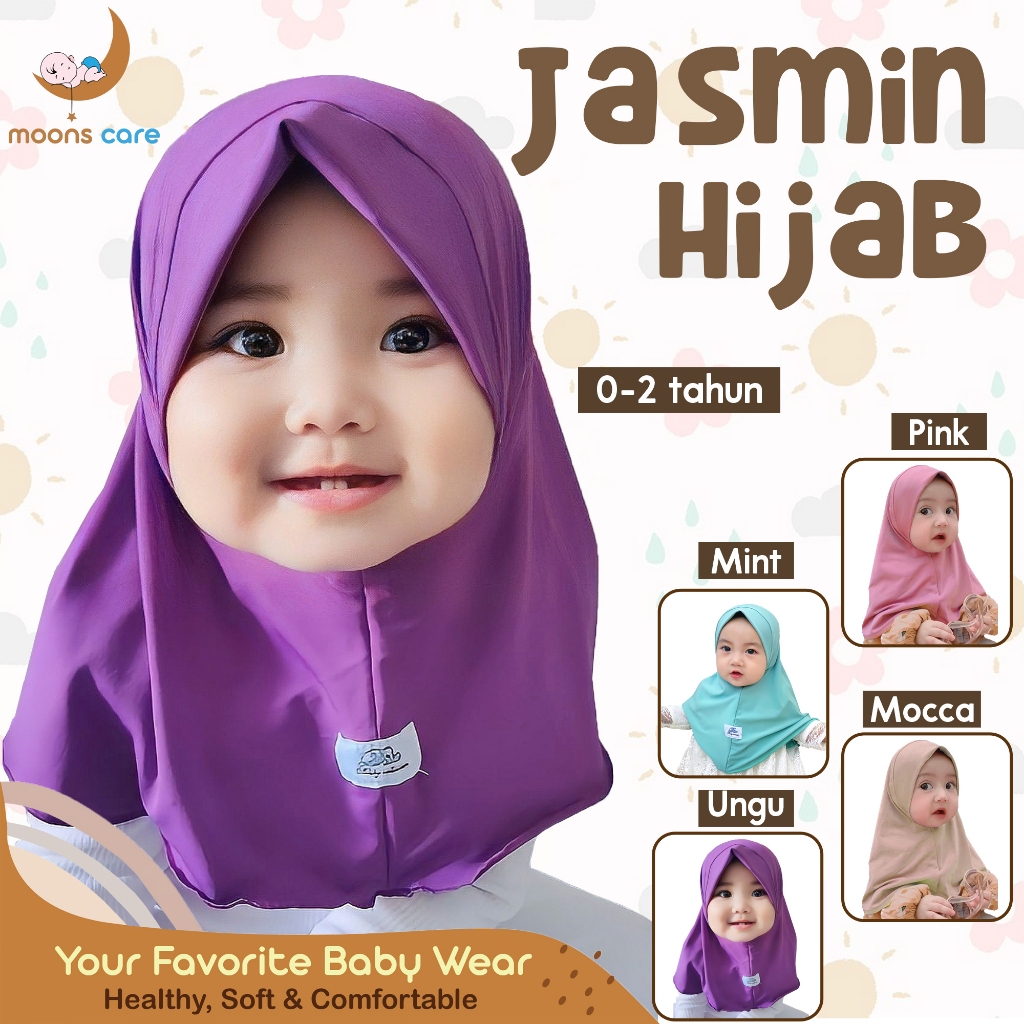 MOONSCARE Jasmin Hijab Hijab Anak Kerudung Anak Hijab Anak Kerudung Anak Jasmin Kerudung Hijab Anak 