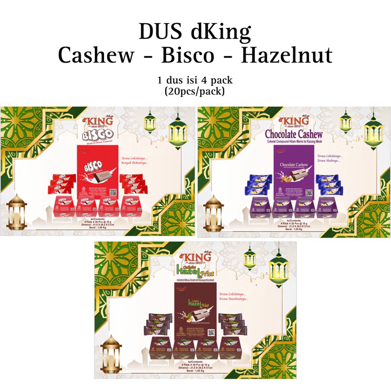 

DUS Mix Coklat Cashew Hazelnut Bisco dKing - Coklat Mede Murah