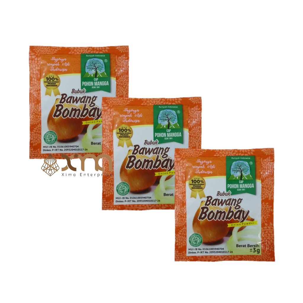 

1 RENCENG - BUMBU Bubuk Tepung Bawang Bombay Kemasan Instan Renceng - Cap POHON MANGGA