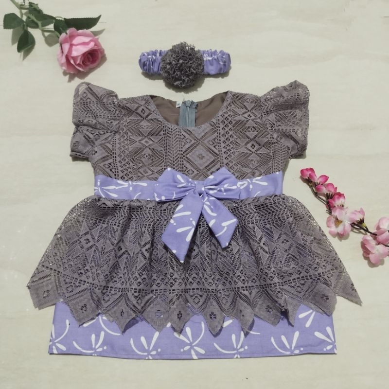 KEBAYA BAYI / KEBAYA ANAK / KEBAYA BABY 6-12 BULAN ungu taro
