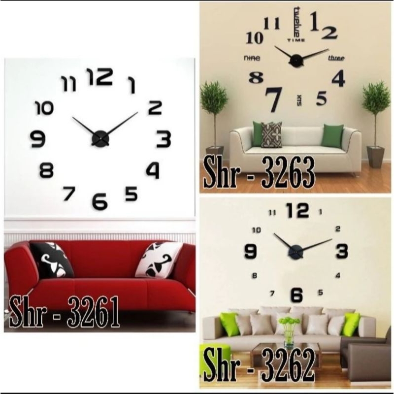 Jam Dinding DIY Besar Jam Dinding Dekorasi Ruang tamu/kamar unik / DIY Giant Wall Clock Jumbo Aesthe