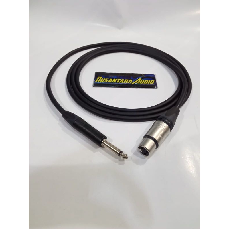 kabel xlr female to trs 1 meter mogami quad 2534 neutrik original