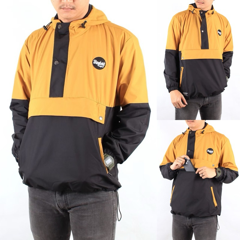 JAKET  CAGOULE 2D YELLOW BLACK