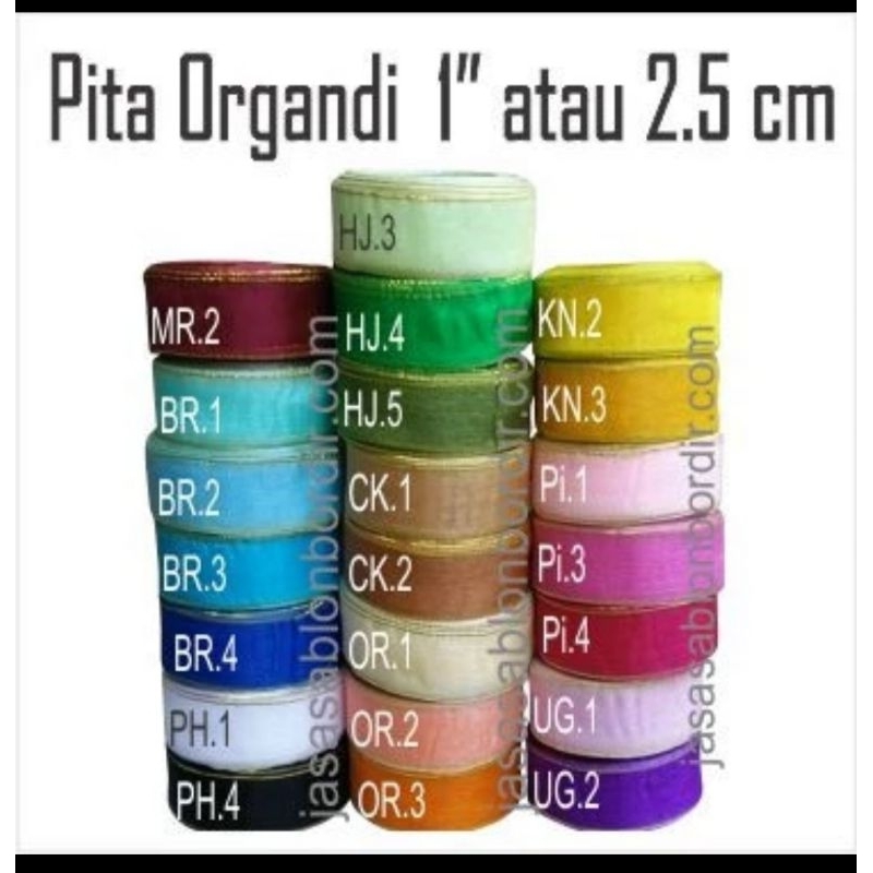 

pita organdi list emas 1 inch atau 2.5cm