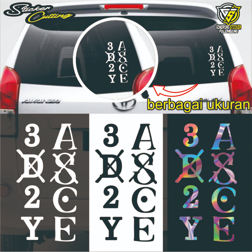 Sticker Cutting Tatto Axce Dan Luffy Stiker One Piece All Mobil