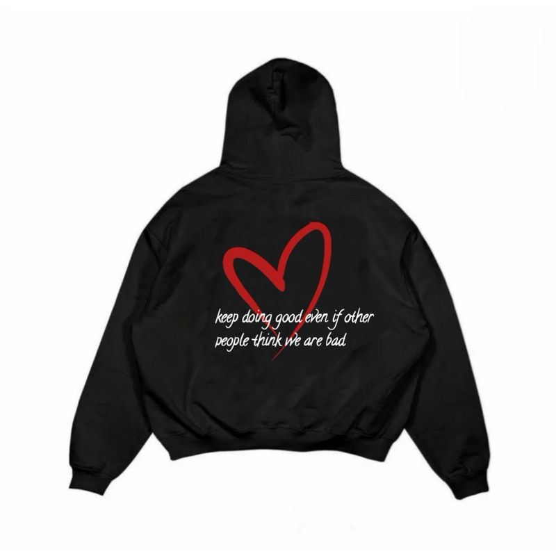 WARDKICK Jacket Hoodie Boxy Loveable Pullover Black 330GSM