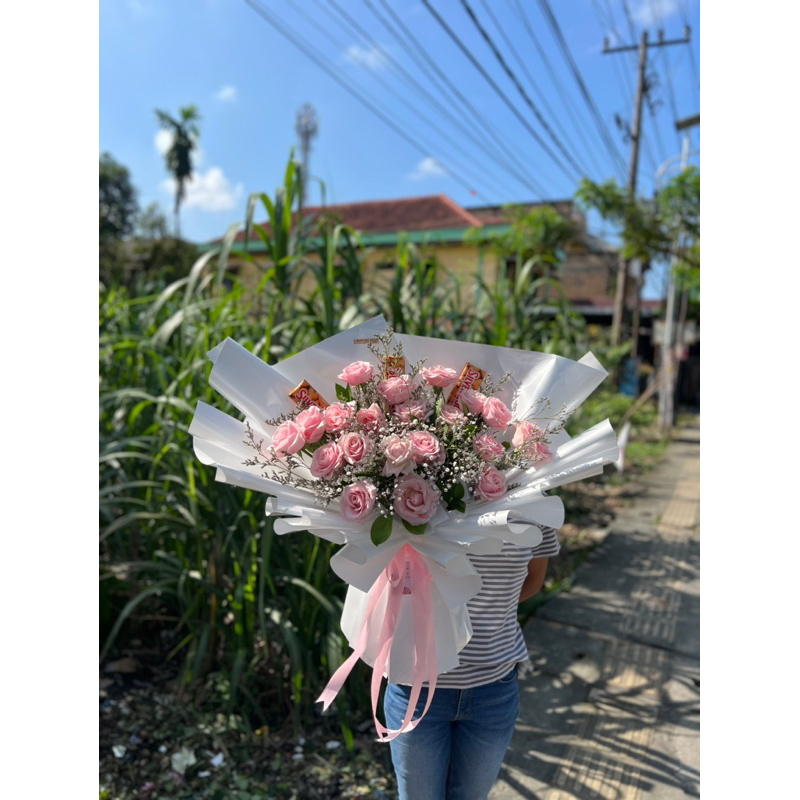 

Buket Valentine coklat silverqueen