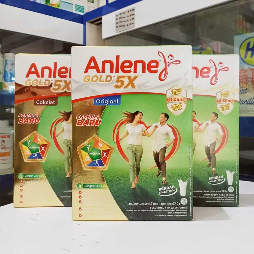 ANLENE Gold 5x 240g / Susu Tinggi Kalsium Untuk Lansia