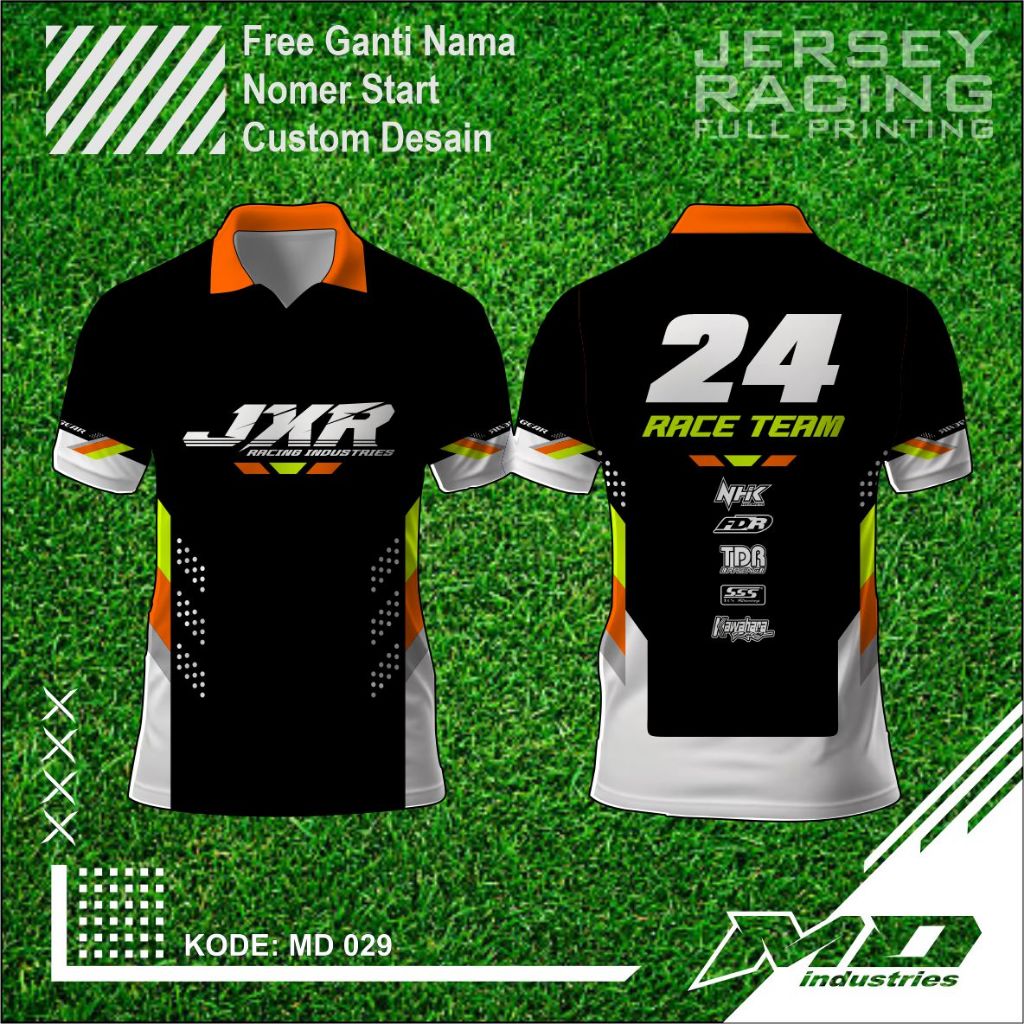 Jersey Balap Desain Keren - Baju Balap Racing Printing - Minimalis