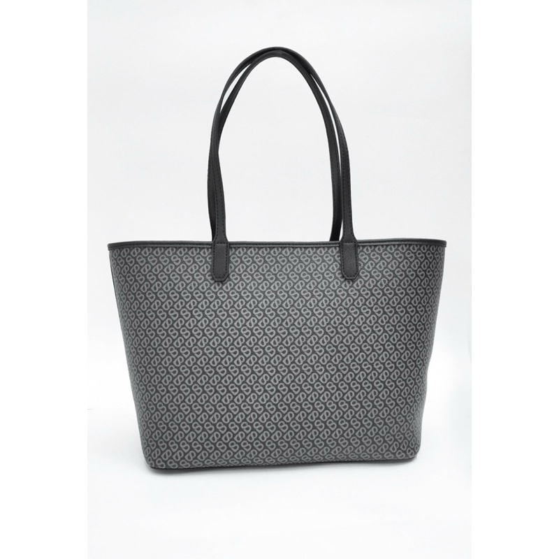 IZZY CANVAS TOTE BAG BLACK BUTTONSCARVES