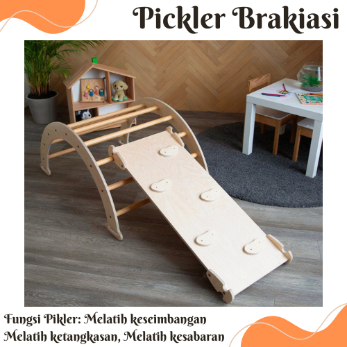 Pikler kayu brakiasi pikler panjatan dan prosotan anak anak / melatih keberanian dan mental anak / p