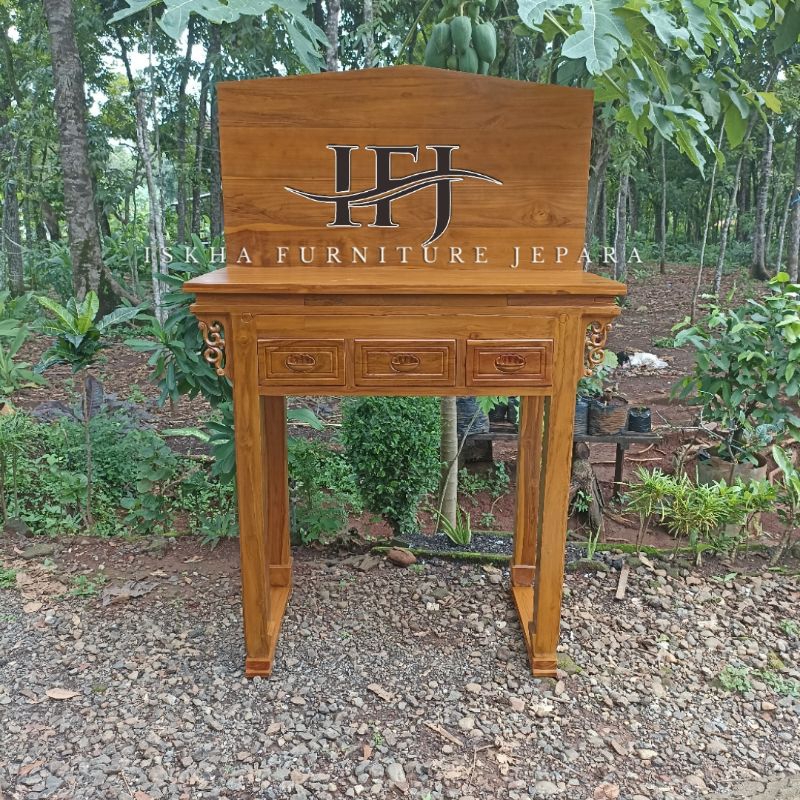 MEJA ALTAR KAYU JATI_MEJA SEMBAYANG CINA_MEJA SEMBAYANG DEWA