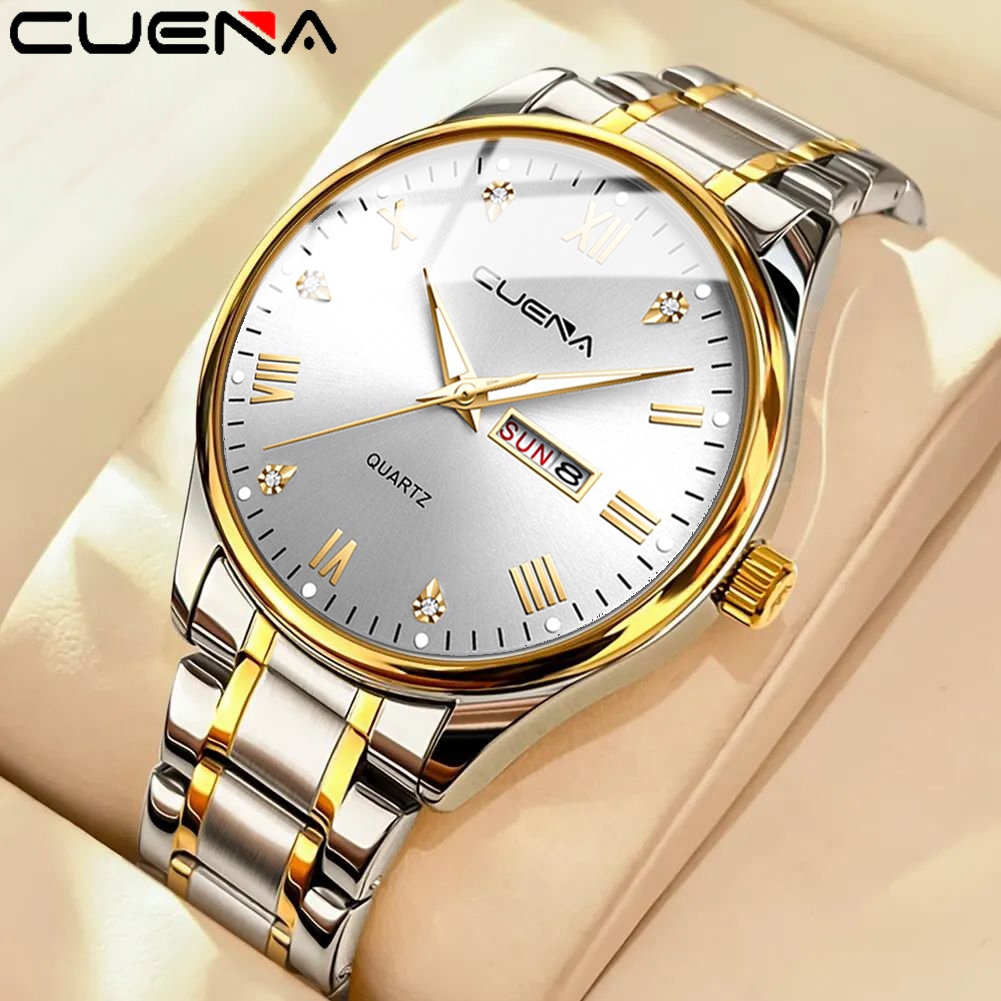 CUENA Jam Tangan Pria Original Anti Air Luxury Analog Keren Tahan Bisnis Kuarsa Asli New Arrivel Sta